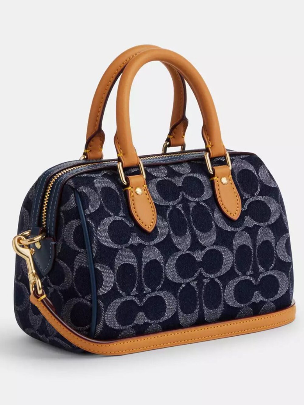 Mini Rowan Crossbody Bag In Signature Denim CY742 - Picture 13 of 14